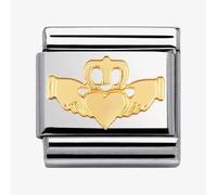 Nomination CLASSIC Gold Celtic Claddagh Heart and Crown Charm 030119/05
