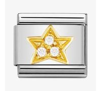 Nomination CLASSIC Gold Daily Life Cubic Zirconia White Star Charm 030308/01