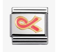 Nomination CLASSIC Gold Daily Life Pink Cancer Ribbon Charm 030208/29