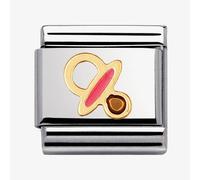 Nominations Nomination Composable Classic Daily Life Gold Pink Pacifier Link