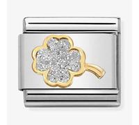 Nomination CLASSIC Gold Glitter 4-Leaf Clover Charm 030220/03 *