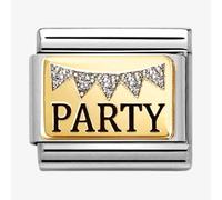 Nomination CLASSIC Gold & Glitter Party Bunting Charm 030289/09*