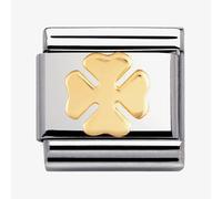 Nomination CLASSIC Gold Good Luck 4 Leaf Clover Charm 030115/06