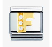 Nomination CLASSIC Gold Letters Cubic Zirconia F Charm 030301/06