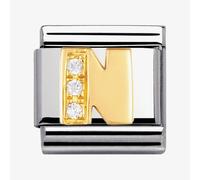 Nomination CLASSIC Gold Letters Cubic Zirconia N Charm 030301/14