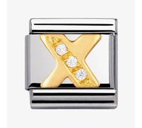 Nominations Nomination Composable Classic Letters Gold Cubic Zirconia X Link