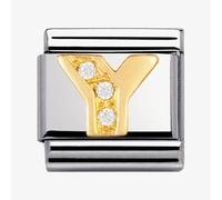 Nomination CLASSIC Gold Letters Cubic Zirconia Y Charm 030301/25