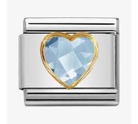 Nomination CLASSIC Gold Light Blue Heart Charm 030610/006