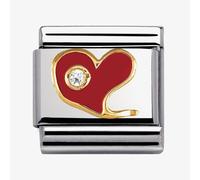 Nomination CLASSIC Gold Love Cubic Zirconia Red Heart Charm 030321/21