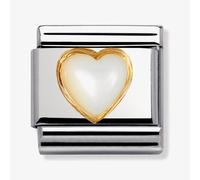 Nomination CLASSIC Gold Mother of Pearl Heart Charm 030501/12