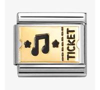 Nomination CLASSIC Gold Music Ticket Charm 030284/61