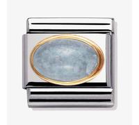 Nomination CLASSIC Gold Oval Aquamarine Charm 030504/01