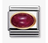 Nomination Oval Ruby Charm - Stainless Steel