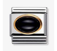 Nomination CLASSIC Gold Oval Stones Black Agate Charm 030502/02