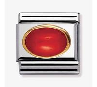 Nominations Nomination Composable Classic Gold Red Coral Link 030502/11 | Acotis Diamonds