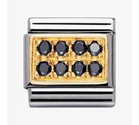 Nomination CLASSIC Gold Pave Black Cubic Zirconia Charm 030314/10