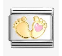 Nomination CLASSIC Gold Pink Baby Feet Charm 030272/85
