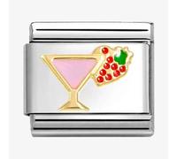 Nomination Cocktail with Strawberry Yellow Gold Charm