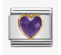 Nomination CLASSIC Gold Purple Heart Charm 030610/001