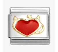 Nomination CLASSIC Gold & Red Devil Heart Charm 030207/51