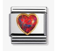 Nomination CLASSIC Gold Red Opal Heart Stones Charm 030501/08