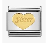 Nomination Gold Sister Heart Charm