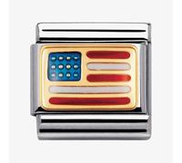 Nomination USA Flag Charm - Stainless Steel