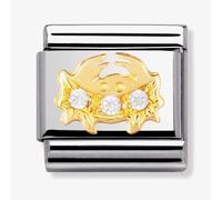 Nomination CLASSIC Gold Zodiac Cubic Zirconia Cancer Charm 030302/04