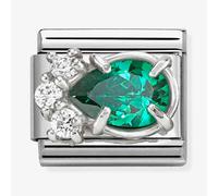 Nomination Silver Green CZ Drop Charm