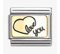 Nomination Love You Heart Yellow Gold Charm