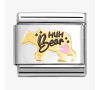 Nomination Pink Mum Bear Charm - Stainless Steel