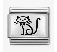 Nomination CLASSIC Oxidised Steel 'Family Cat' Charm 330109/53