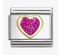 Nomination CLASSIC Pink Glitter Heart Charm 030220/09