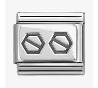 Nomination CLASSIC Plates Oxidised Double Hexagonal Screws Charm 330102/62