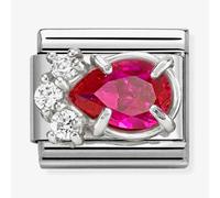 Nomination Silver Red CZ Drop Charm