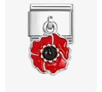 Nomination Hanging Poppy Silver Shine Charm