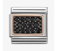 Nomination CLASSIC Rose Gold Black Cubic Zirconia Charm 430313/03