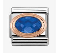 Nomination CLASSIC Rose Gold Blue Faceted Cubic Zirconia Charm 430601/007