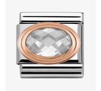 Nomination CLASSIC Rose Gold Clear Faceted Cubic Zirconia Charm 430601/010