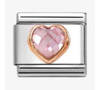 Nomination CLASSIC Rose Gold Cubic Zirconia Light Pink Heart Charm 430607/003