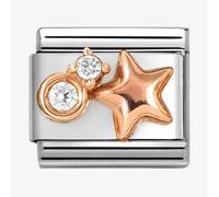 Nomination Rose Gold White Rounded Star Charm