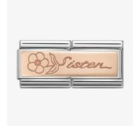 Nomination CLASSIC Rose Gold Double Sister With Flower Charm 430710/15
