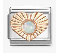 Nomination Rose Gold White Opal Heart Charm