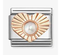 Nomination Classic Rose Gold Heart White Pearl Charm 430516/13