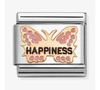 Nomination Classic Rose Gold Pink Happiness Butterfly Charm 430202/49