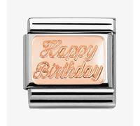 Nomination CLASSIC Rose Gold Plates Happy Birthday Charm 430101/29