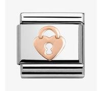Nomination CLASSIC Rose Gold Plates Heart Lock Charm 430104/15