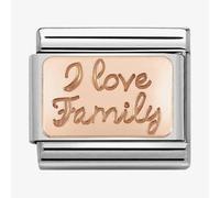 Nominations Nomination Composable Classic Rose Gold Custom I Love Family Plate Link
