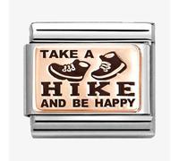 Nomination CLASSIC Rose Gold Plates Take A Hike & Be Happy Charm 430111/20