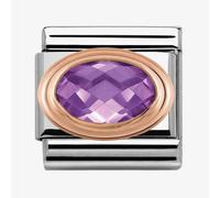 Nomination CLASSIC Rose Gold Purple Faceted Cubic Zirconia Charm 430601/001